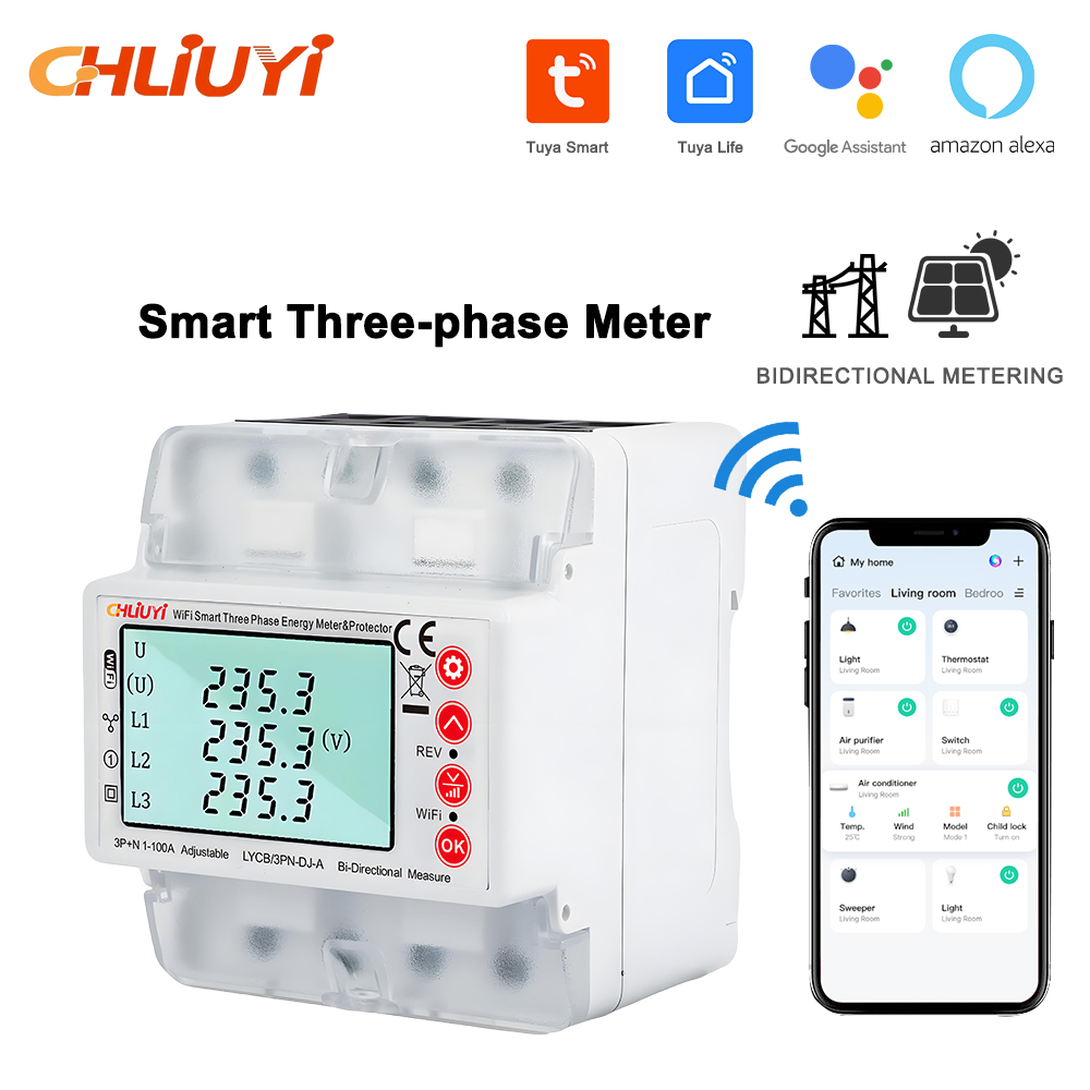 Energy Meter Bidirectional - Tuya WiFi 380V 4P Smart Bidirectional