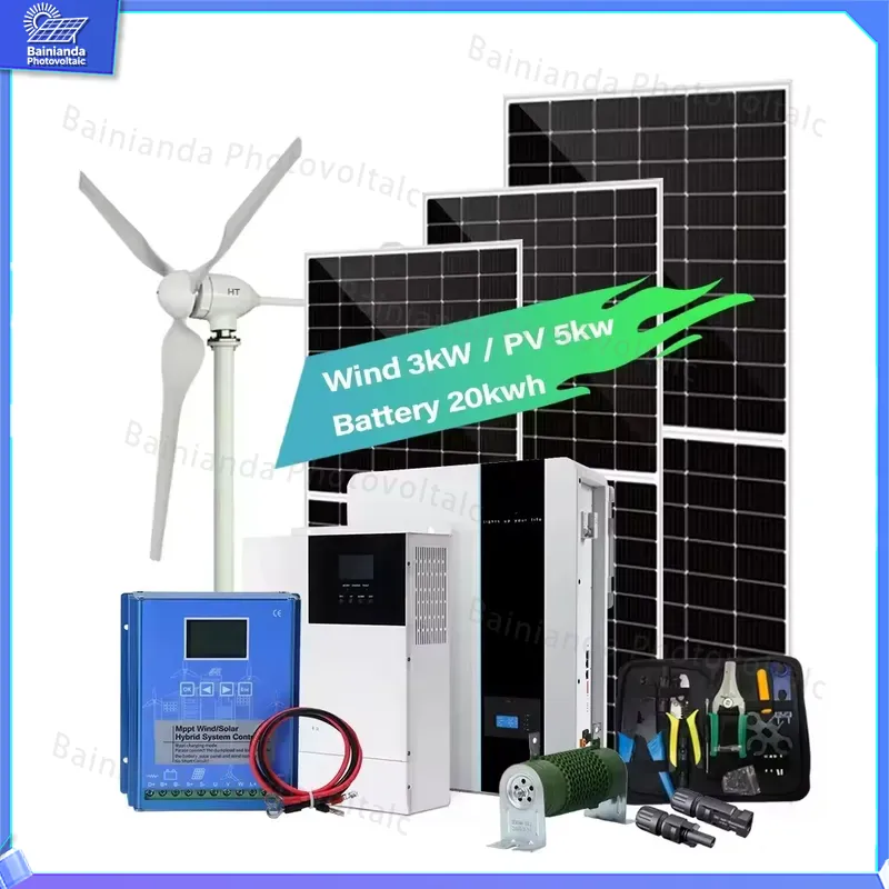 3KW Solar Wind Turbine Generat - Renewable Energy Wind Solar ulasan dan harga