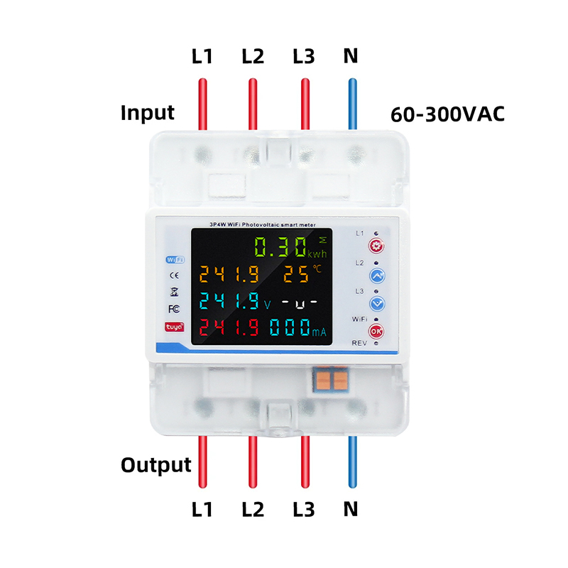 Tuya WiFi 3*220/380V 5(80)A Sm - Energy Meter Bidirectional ulasan dan harga