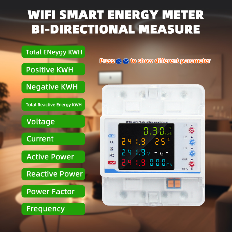 Tuya WiFi 3*220/380V 5(80)A Sm - Energy Meter Bidirectional ulasan dan harga