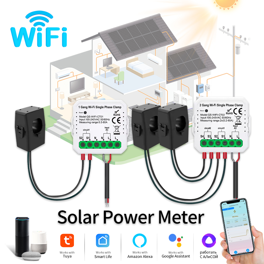 Tuya Smart WiFi Solar Power En - Energy Meter Bidirectional ulasan dan harga