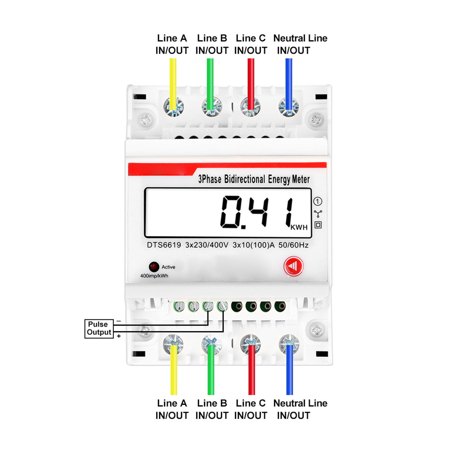 DIN Rail three-phase Four-wire - Energy Meter Bidirectional ulasan dan harga