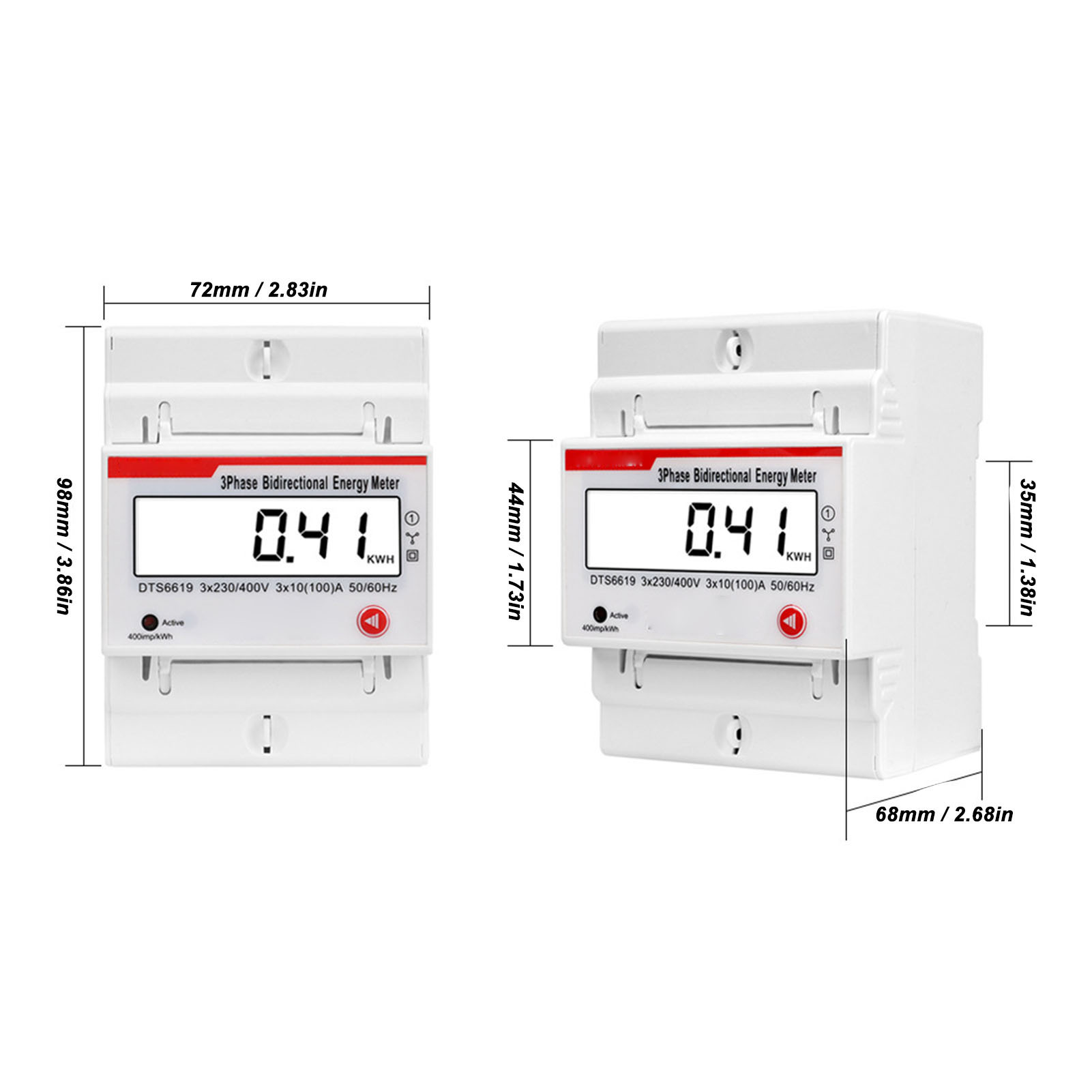 DIN Rail three-phase Four-wire - Energy Meter Bidirectional ulasan dan harga