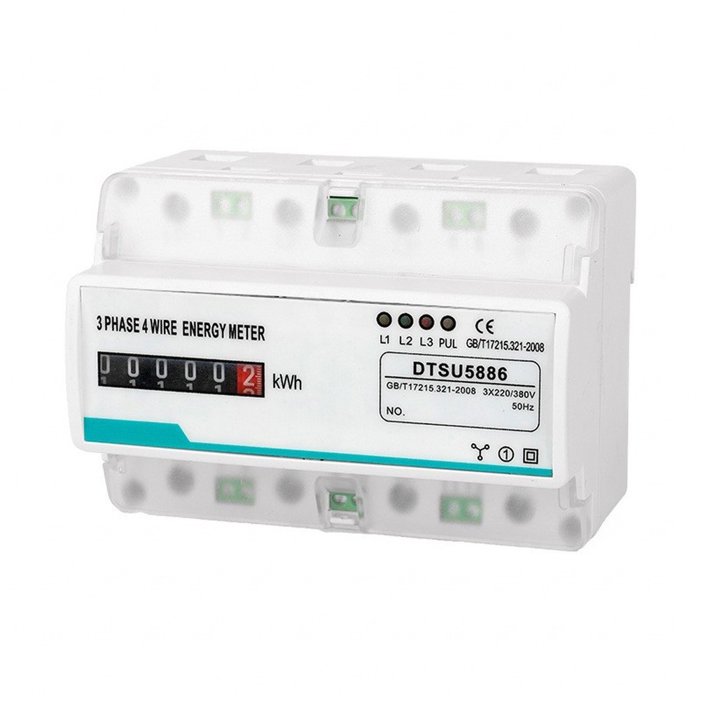 3-Phase 4-Wire 100A Rail-Mount - Energy Meter Bidirectional ulasan dan harga